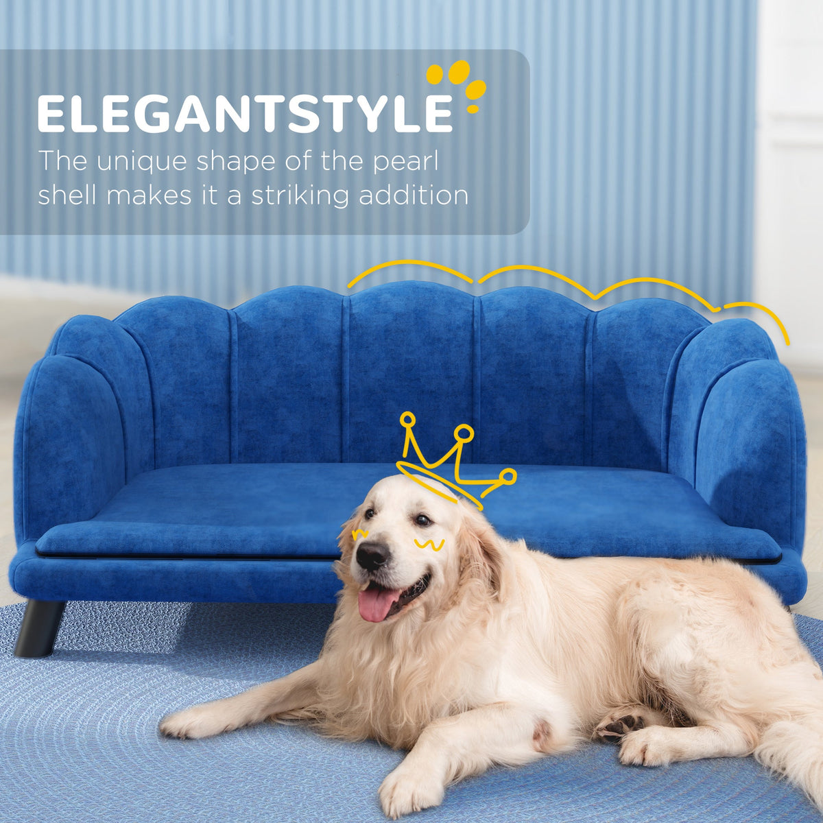 Pearl Design Pet Sofa for Medium and Large Sized Dogs, Pet Bed with
