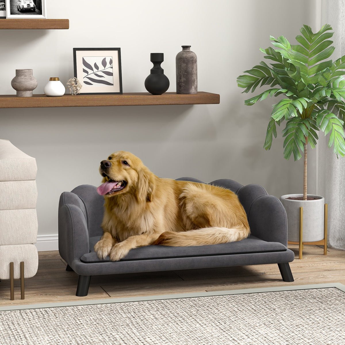 Pearl Design Pet Sofa for Medium and Large Sized Dogs, Pet Bed with