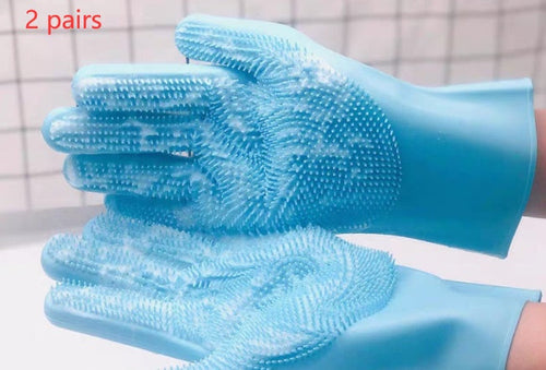 Silicone Dog Grooming Hair Comb Puppy Brush Glove Bath Cleaning