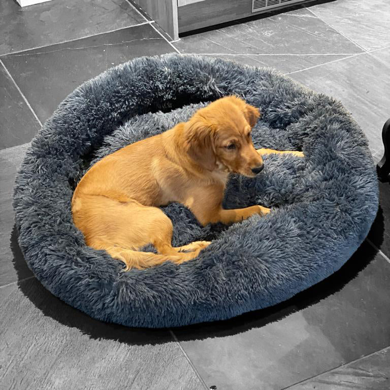 Soft Calming Donut Bed for Dogs & Cats