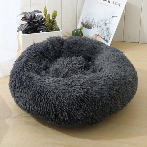 Soft Calming Donut Bed for Dogs & Cats