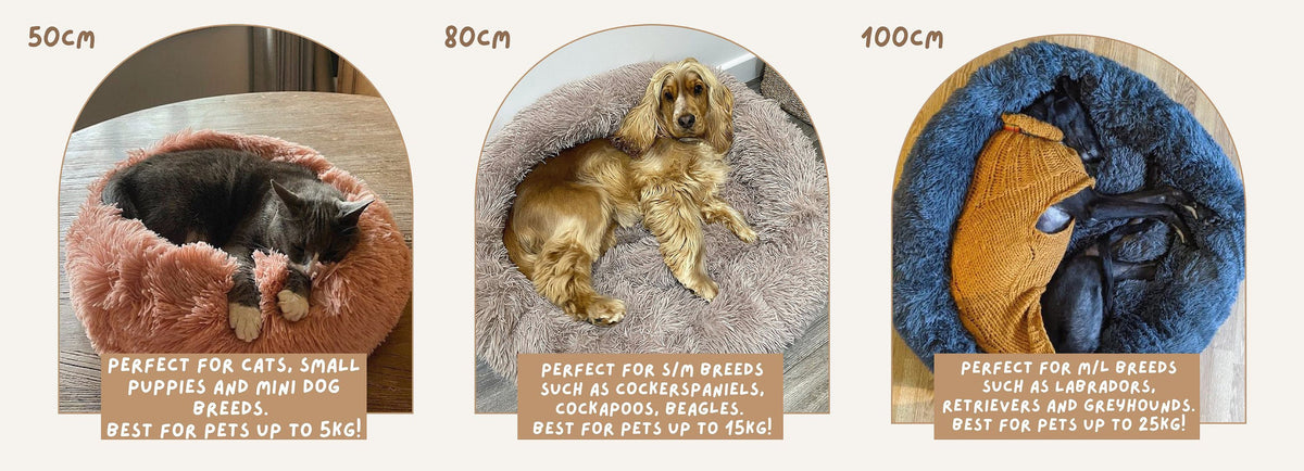 Soft Calming Donut Bed for Dogs & Cats
