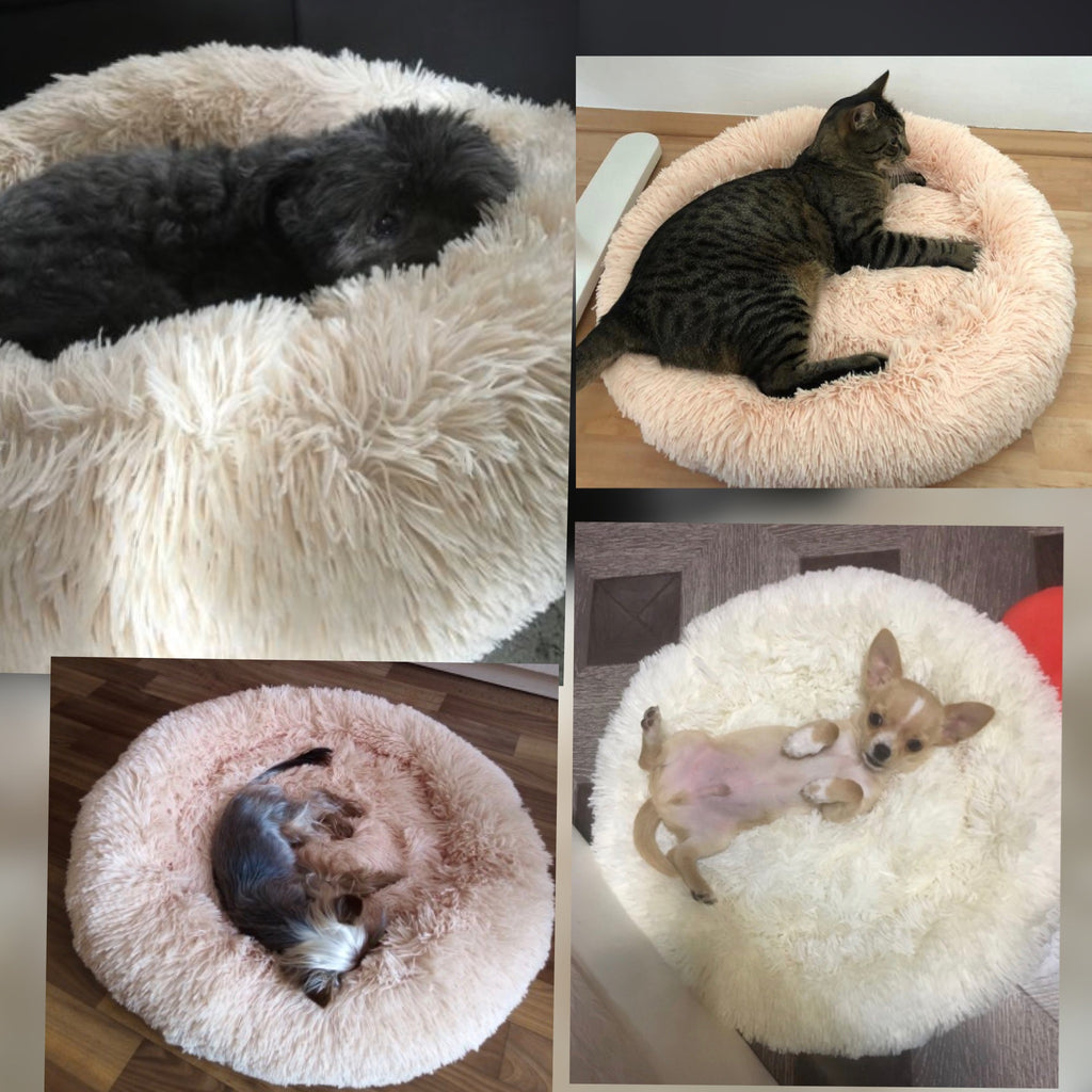 Long Plush Calming Pet Bed