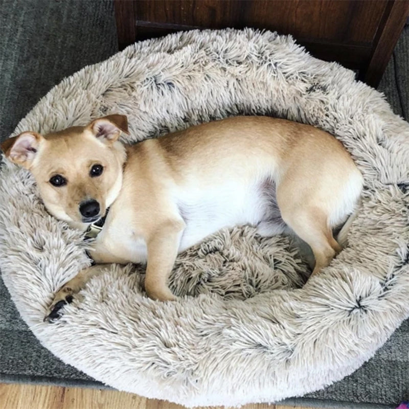 Long Plush Calming Pet Bed
