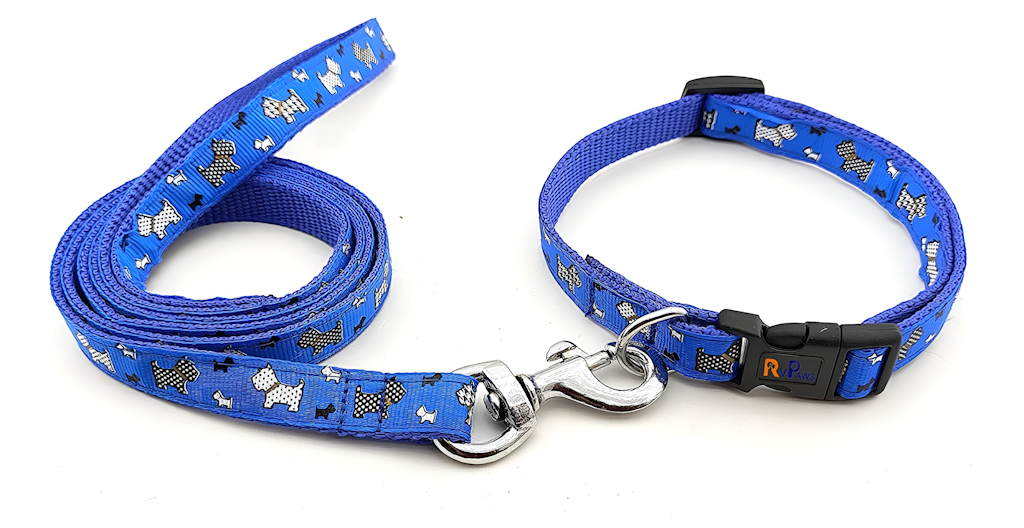 Nylon Collar Leash Set Puppy Buckle Collar For Dog  Size 12X10X6 Cm