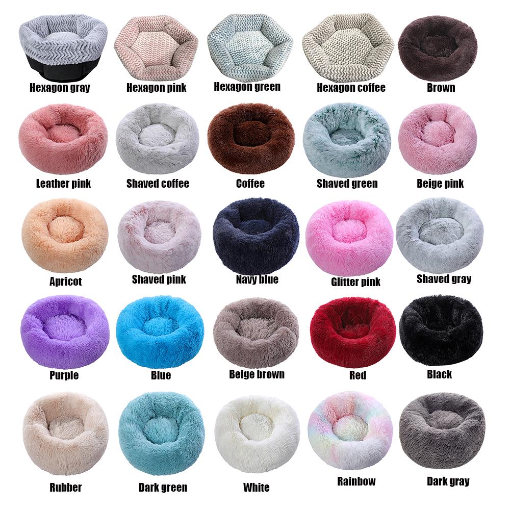 Round Plush Dog Bed – Washable